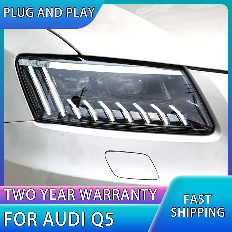 Car Lights for Audi Q5 Q5L LED Headlight 2008-2018 Q5 Head Lamp running lamp dynamic turn signal car accessories