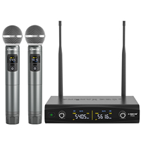 Phenyx Pro UHF Professional Dual Wireless Microphone Stage Performance Karaoke Home System 200ft/60m 30Frequencies PTU-52