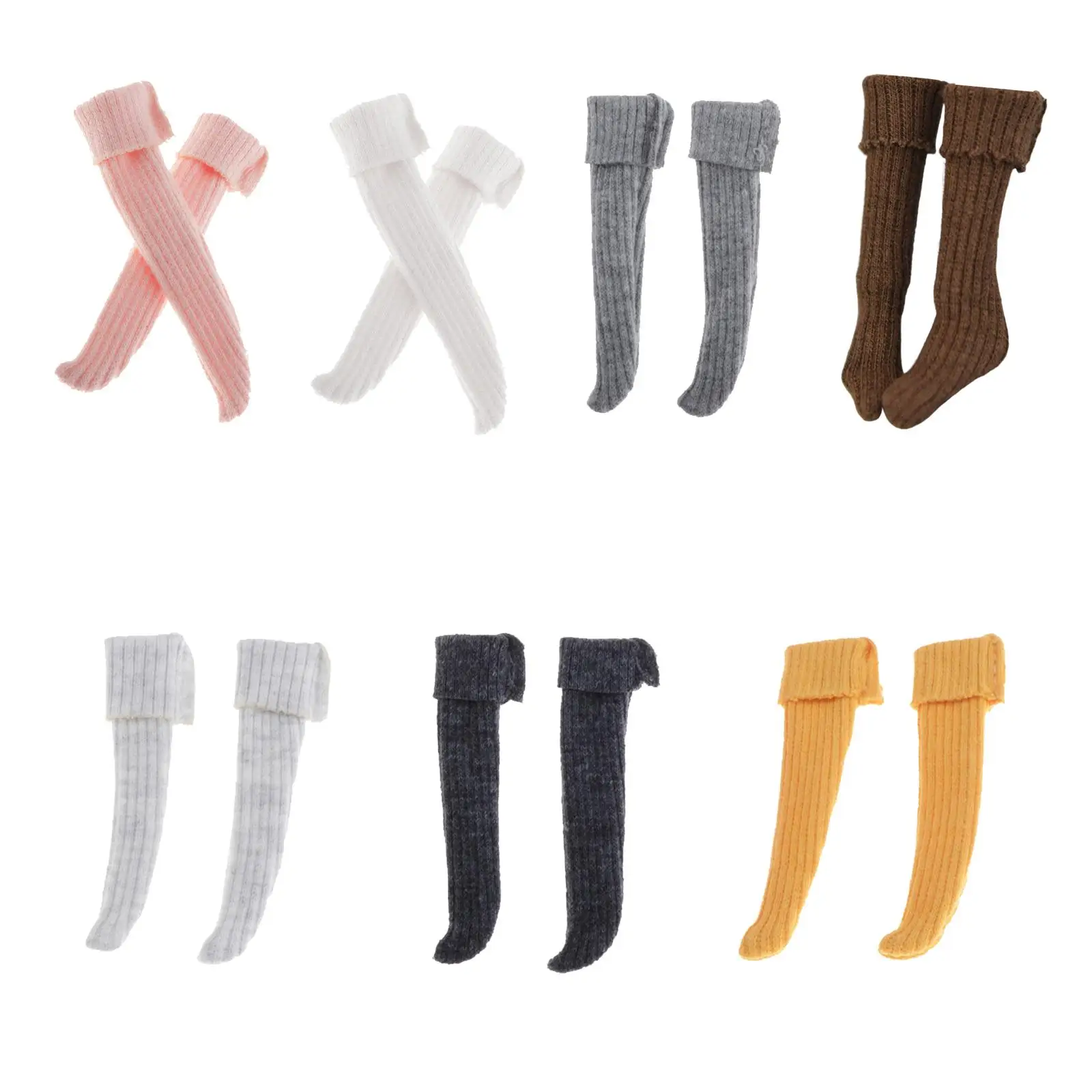 Fashion Doll Socks Cute for 1/6 Ball Joints Doll 12inch Dollhouse Dress up