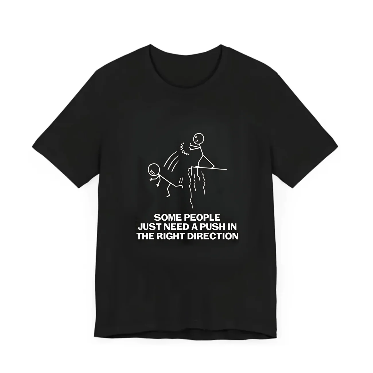 Some People Just Need A Push in The Right Direction Graphic Print Famale Tee Funny Sarcasti Casual Summer Daily Street Women Tee