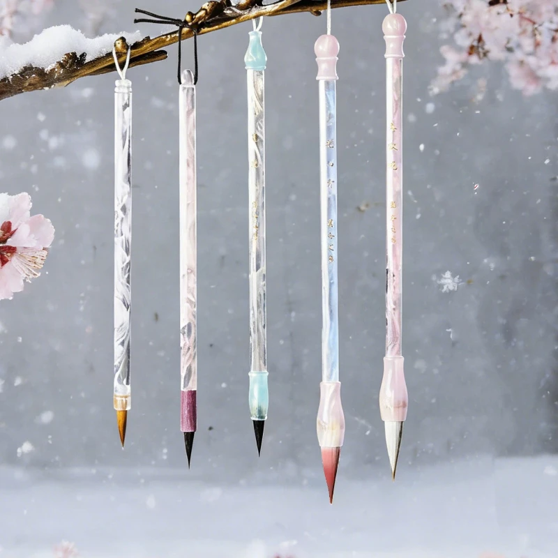 Medium Size Mixed Hair Calligraphy Brush Set for Painting Practice Students Chinese Calligraphy Practice Exquisite Durable