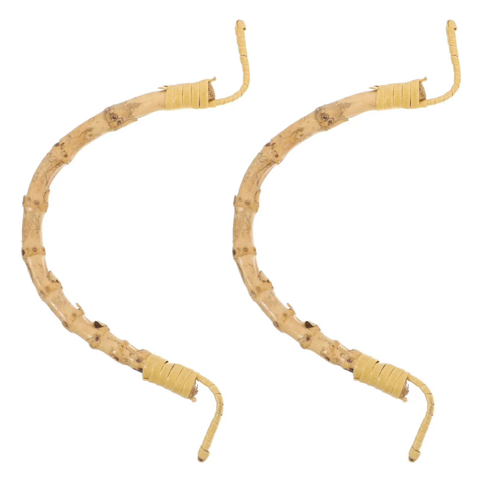 2Pcs Bamboo Rattan Teapot Handle Replacement Set for Ceramic Yixing Glass Tea Kettles Ergonomic Comfort Grip Elegant Upgrade