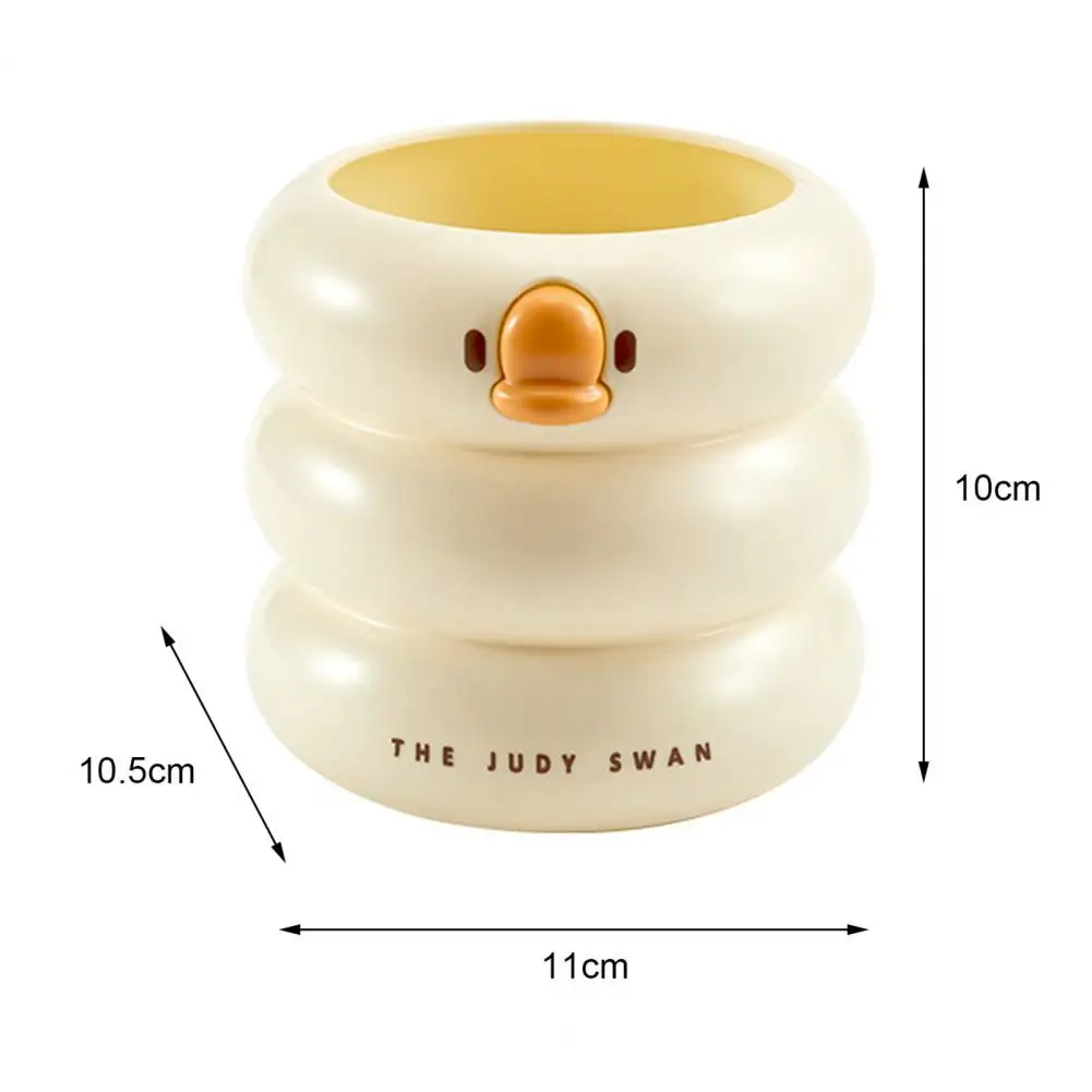 かわいい漫画のアヒルのペンホルダー、デスクオーガナイザー、ブラシ収納チューブ、化粧ブラシ、卓上、家庭用品