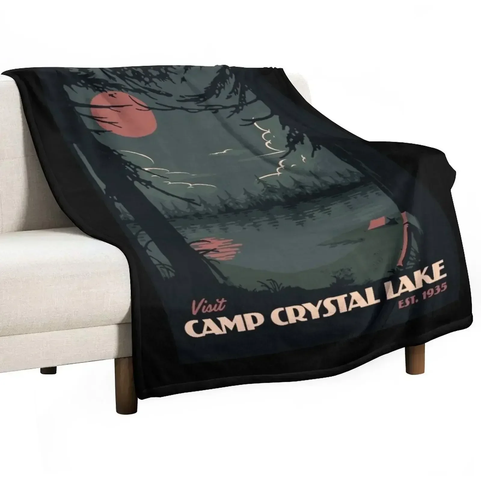 

visit camp crystal lake Throw Blanket Cute Plaid for sofa Thins Blankets For Sofas Blankets