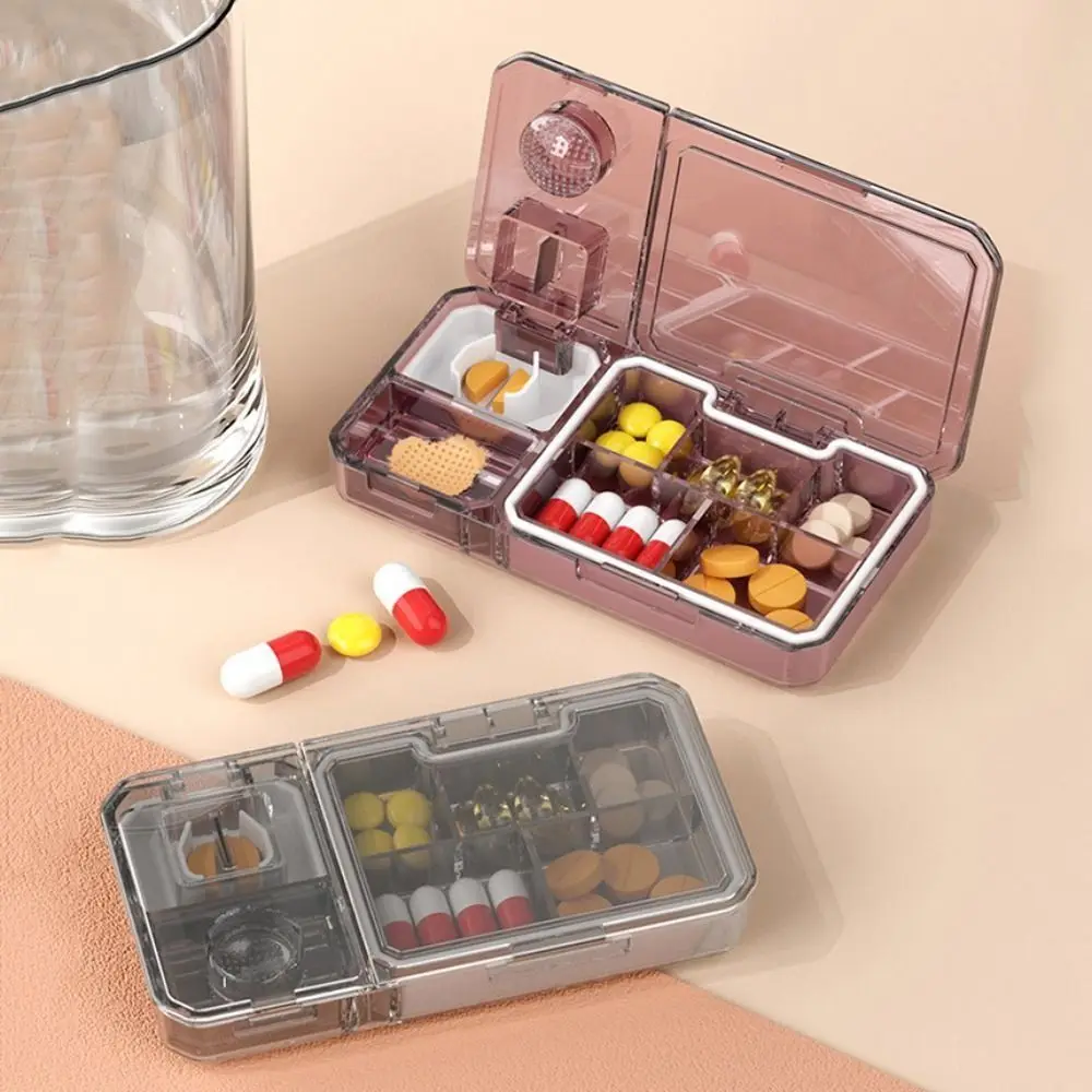 Splitters Small Pill Cases Clear Portable Pill Storage Box Plastic Container Easy To Carry Medicine Organizer Drug Separation