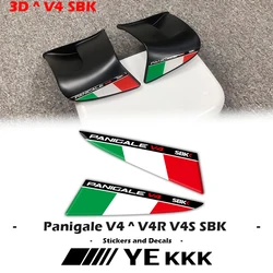 두카티 슈퍼스포츠 파니갈레 V4 V4S V4R SBK 2022 2023 2024, 날개용 이탈리아 삼색 깃발, 3D 윙렛 플랭크 스티커 데칼