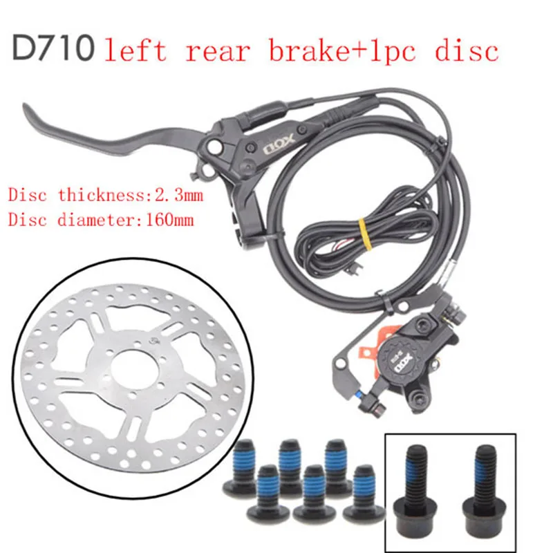 

D710 E-Bike MTB Hydraulic Disc brake Set Aluminum Alloy Electric bike scooter Power Control Shifter cut power off Bicycle Brakes