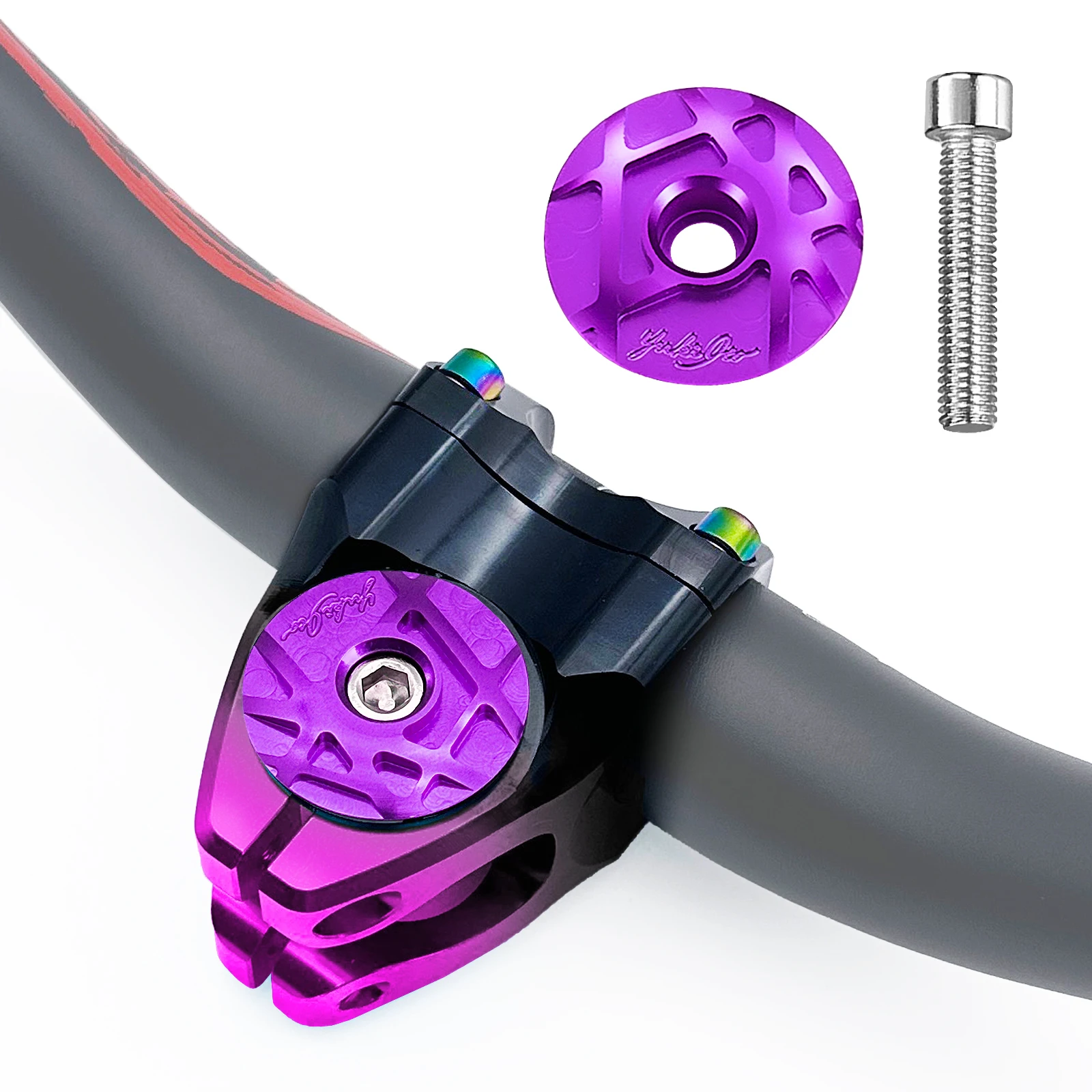 Fahrrad-Steuerrohrkappe MTB Rennrad Vorbau-Steuerrohr-Abdeckkappe CNC mit Schraube für 28,6mm Gabelrohr Fahrradzubehör – Detail 17