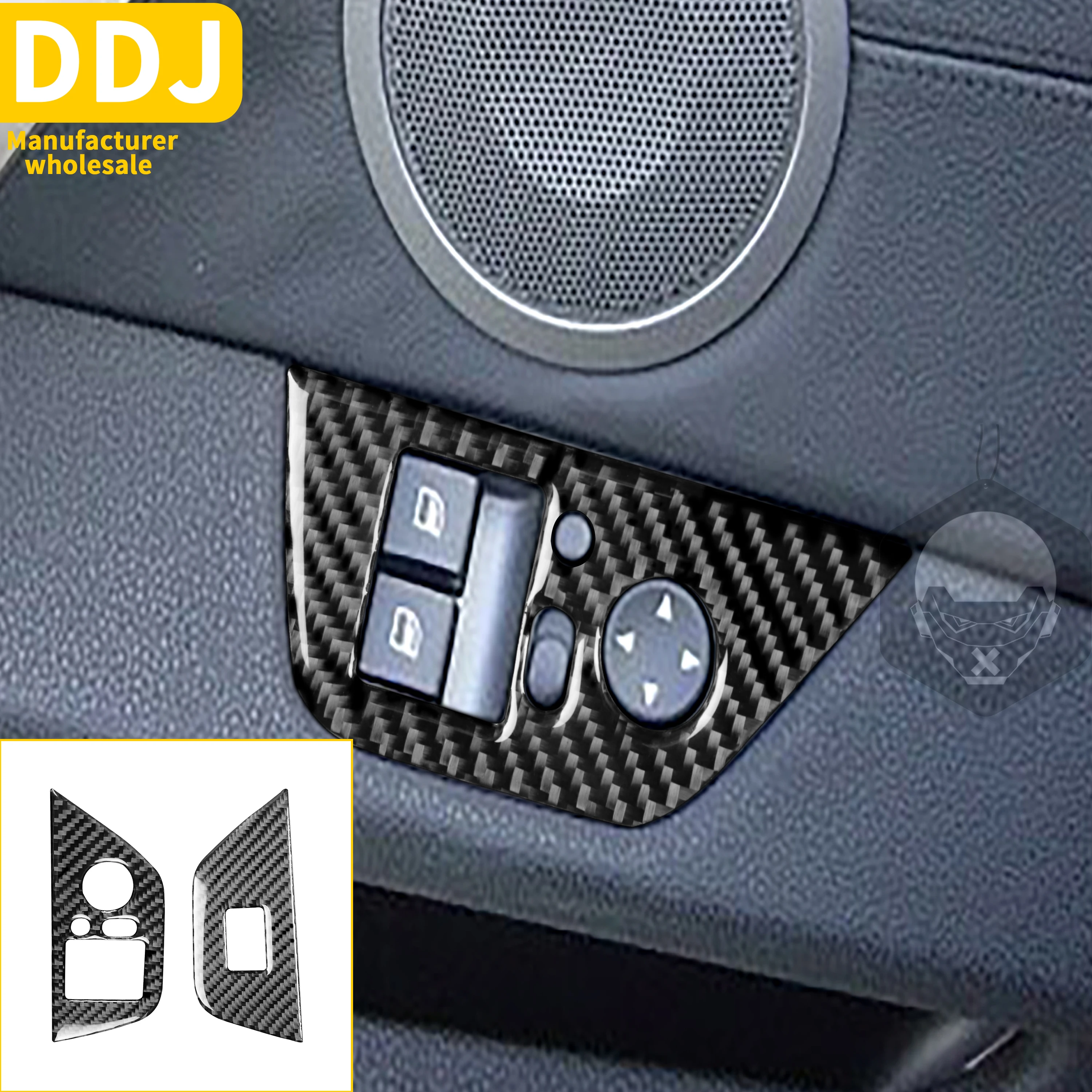 

Carbon Fiber Car Door Armrest Panel Window Glass Lifting Buttons Accessories For Bmw Z Series Z4 E85 E86 2003-2008 Roadster