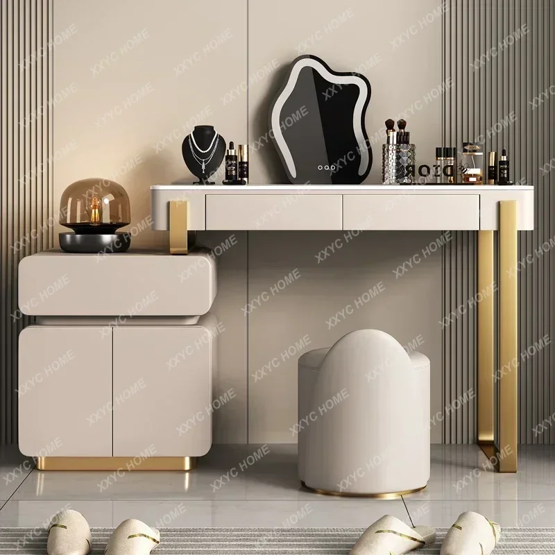 Drawers Vanity Table Makeup Mirror Chair Desk Luxury Women Dressing Table Wood Girl Mesa De Maquillaje Home Bedroom Furniture