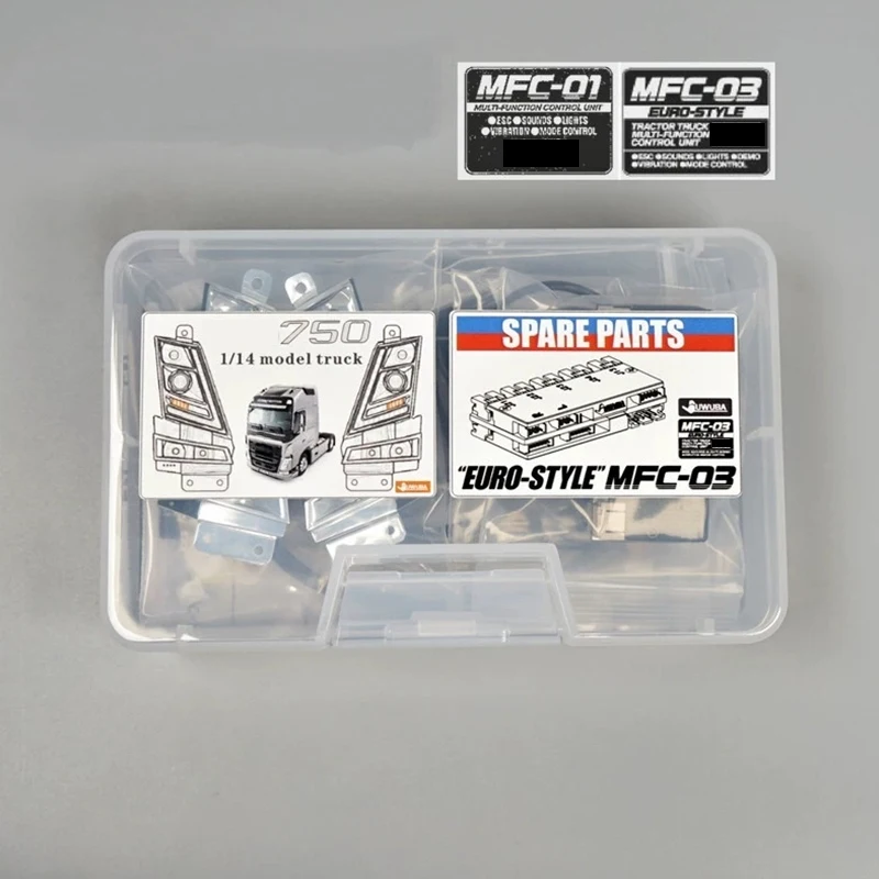 JUWUBA 1:14th Scale 4 In 1 Light Set Lamp System MFC-03 01 for Tamiya RC Truck Tipper VOLVO FH16 750 56362 Model Car DIY Parts