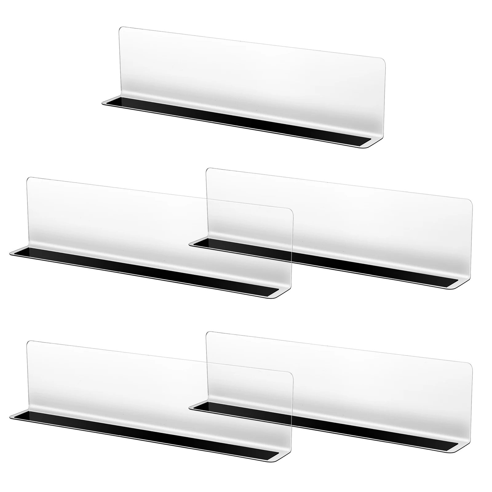 

5pcs Supermarket Shelf Divider L Shaped 25CM Magnet 6CM High Plastic Partition Plate Retail Store Organizer Classification