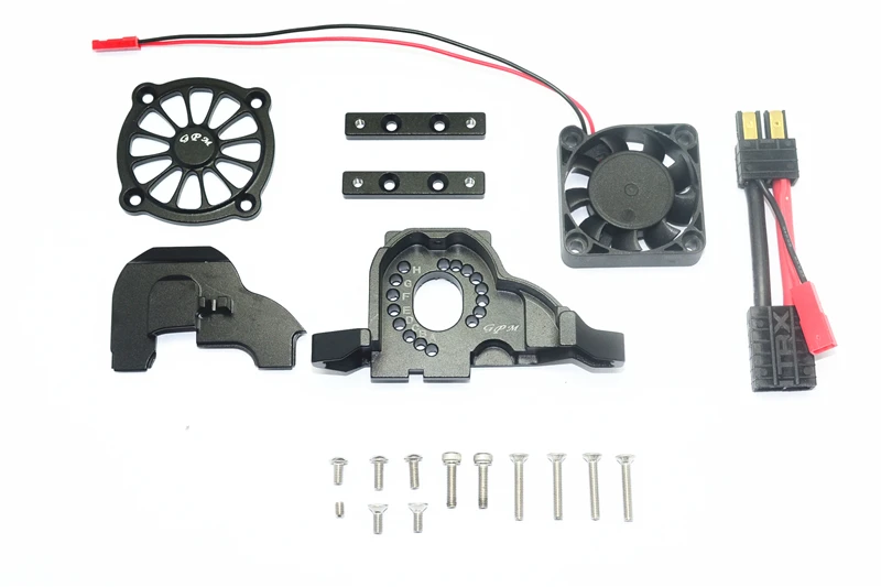 حامل محرك ألومنيوم GPM + غطاء علبة تروس علوي مع مروحة تبريد لـ 1/10 TRX4 DEFENDER TRAIL CRAWLER-82056-4