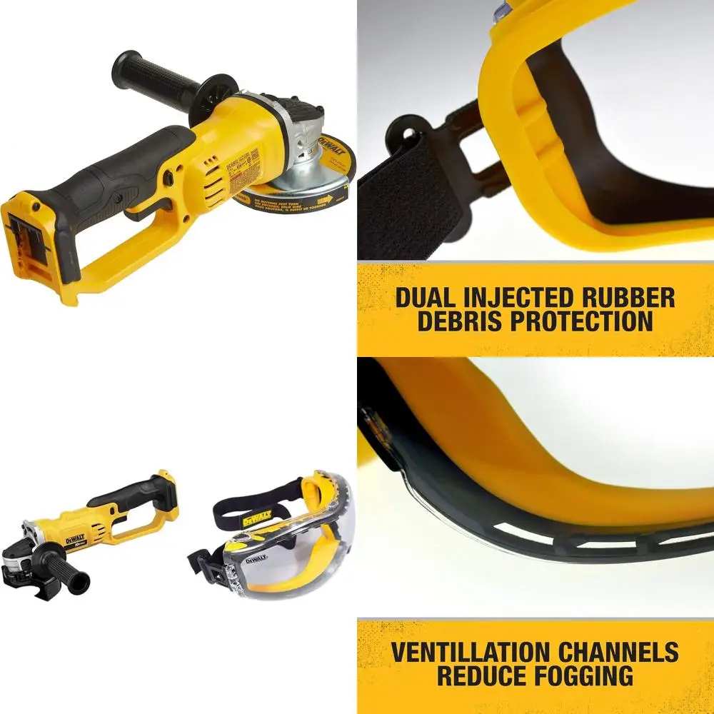 

Набор угловой шлифовальной машины 20V MAX с литиевым аккумулятором, 4,5 дюйма, с защитными очками (DCG412B и DPG82-11C)