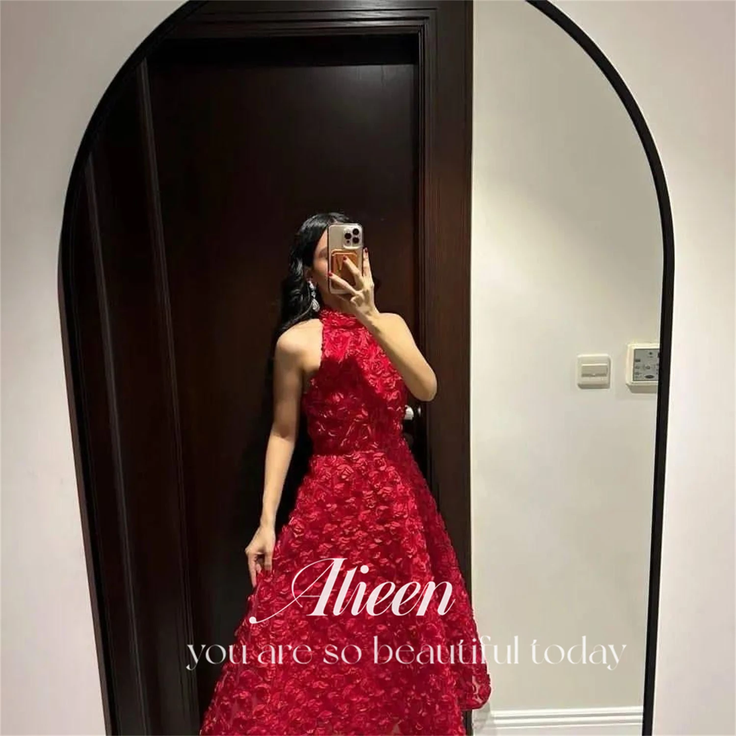 Aileen Eid Al-fitr Luxurious Line A Evening Dress 3D Flowers Quinceanera Dresses Gala Womens Elegant Party Women 2024 Luxury New