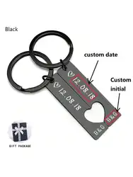 Customized Couple Keychain Personalized Girlfriend Matching Keychain Boyfriend Anniversary Valentine's Day Gift