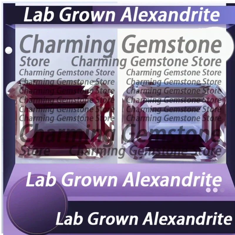 

Alexandrite Lab Grown Gemstone Change Color Stone DIY Charms Ring Necklace Earrings Main Materials Selectable with Certificate