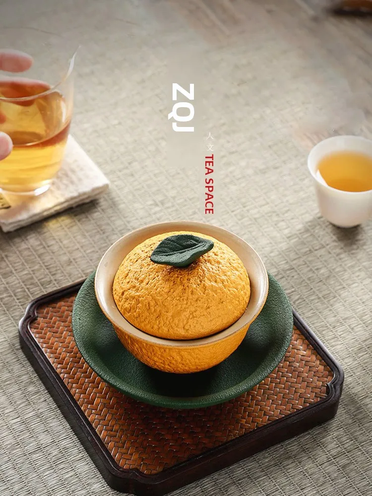 

Креативный чайный набор с защитой от ожогов: чаша с крышкой Tee-Axis, набор для чаепития Гунфу, глазурованная керамика, винтажные чайные принадлежности