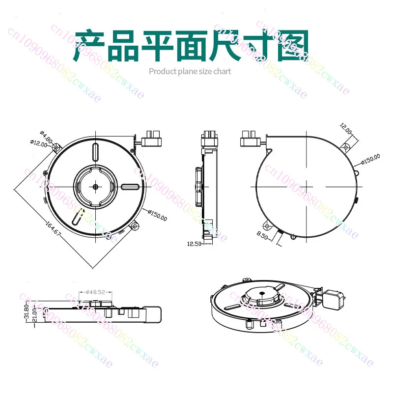 Automatic take-up retractable 2.5 meters power supply ABS fireproof shell Automatic take-up reel for electric cables