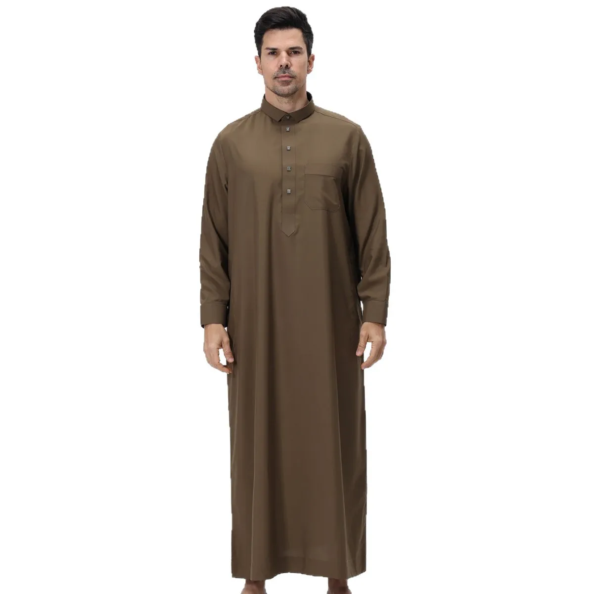 New Eid Djellaba Jubba Thobe Arab Men Robe Caftan Muslim Dress Dubai Abaya Turkey Kaftan Daffah Dishdasha Ethnic Islam Clothing