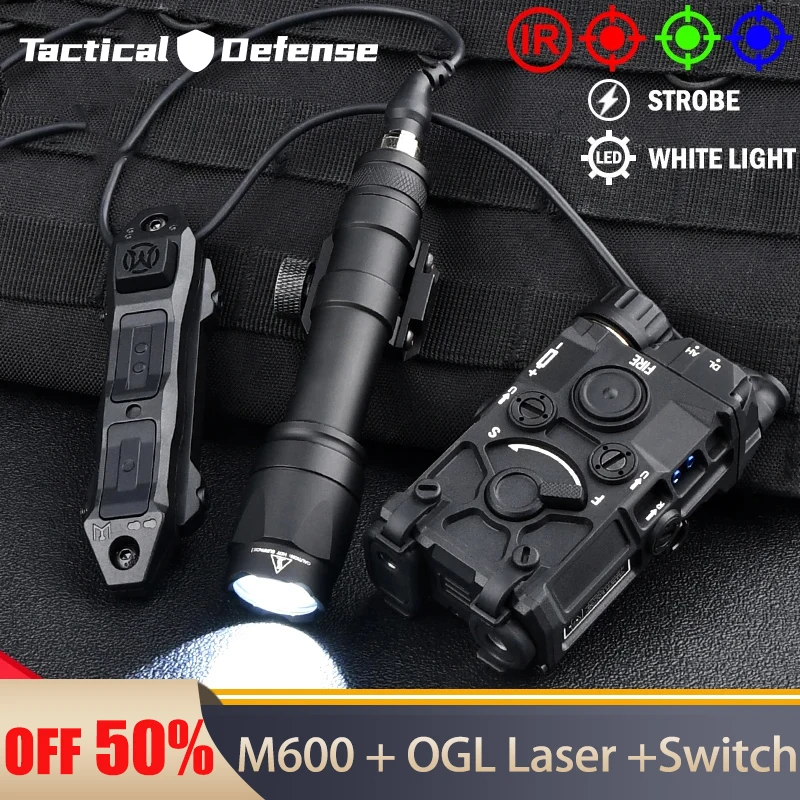 

WADSN Nylon Plastic OGL IR Strobe Red Blue Green Laser M600 M300 Tactical Flashlight Pressure Switch Hunting Airsoft Accessory