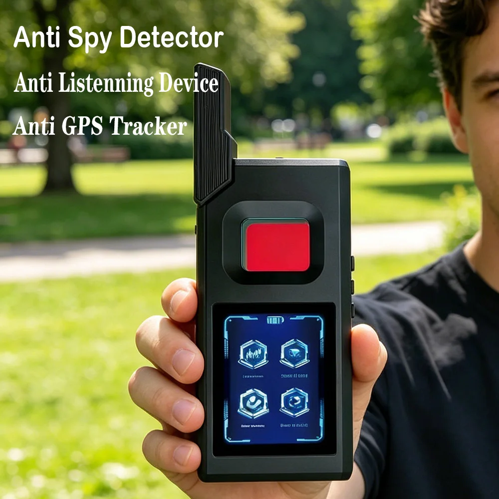 Ai Smart Detector Hidden Camera Detection with Infrared Hotel Mini Camera Scanner GPS Tracker Detecter, Digital Signal Analysis