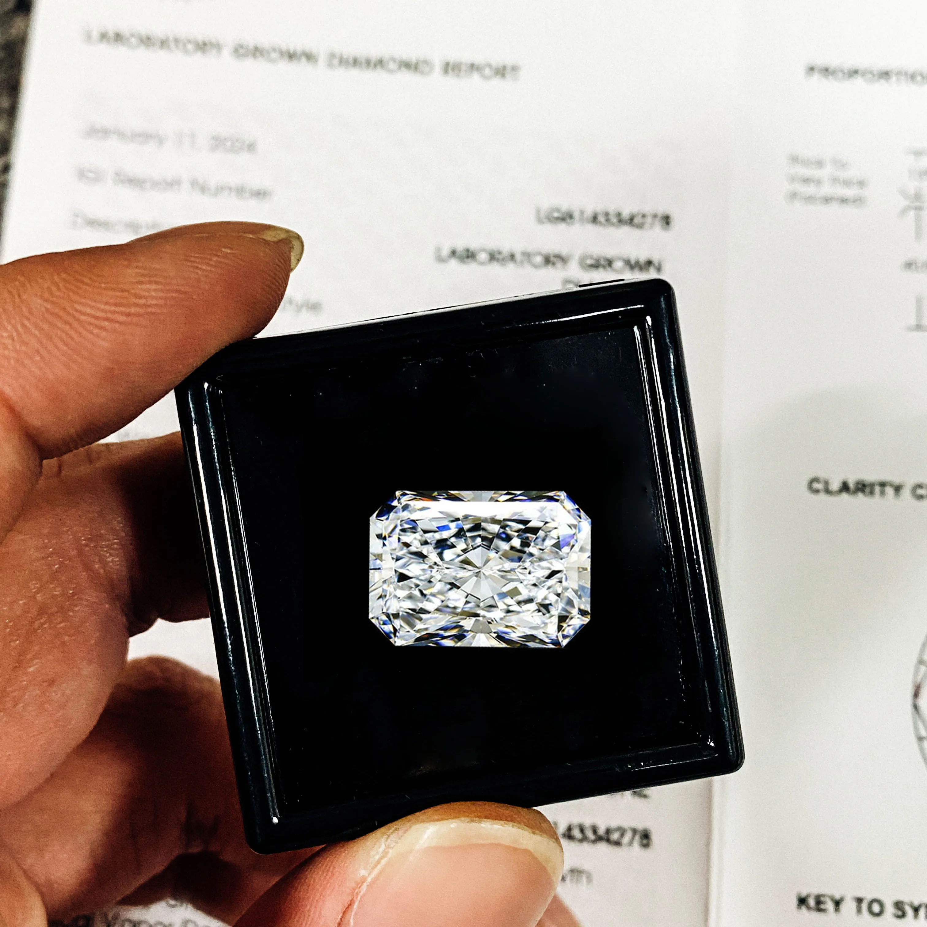 Provence CVD lab grown diamond 1-3ct D/E/F VS1 Radiant cut Diamond  Loose Stone With IGI Certificate wholesale factory