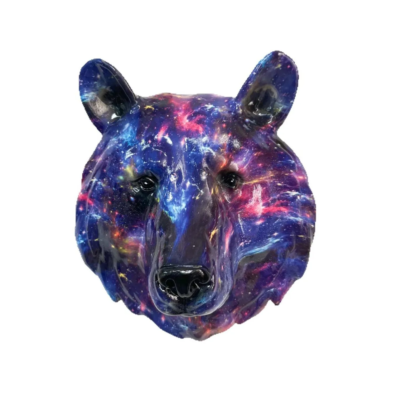 Resin Handicrafts Simulation Animal Sculptures Leopard Head Pendant Animal Head Portrait Background Wall Hanging Decoration view 6