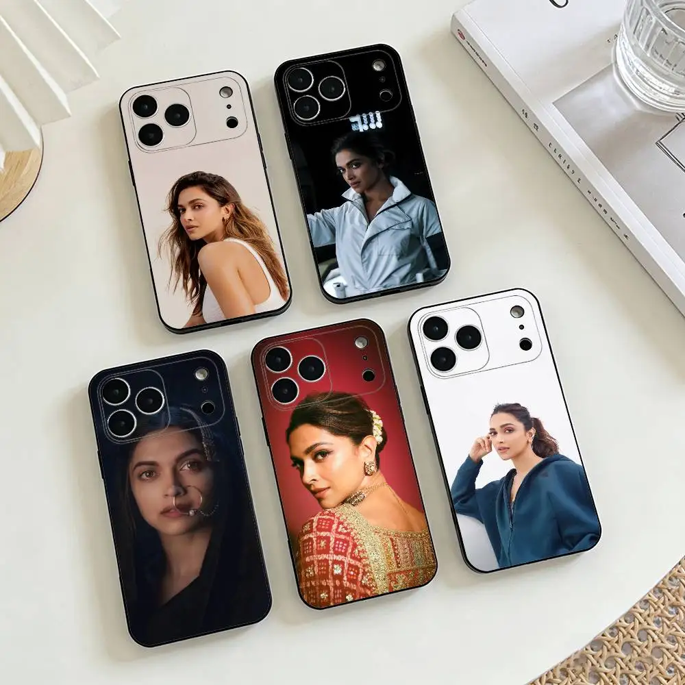 

D-Deepika P-Padukone Elegant Style Phone Case For iPhone 17, 16,15,14,13,12,11 X XR Plus,Others Soft Black Cover