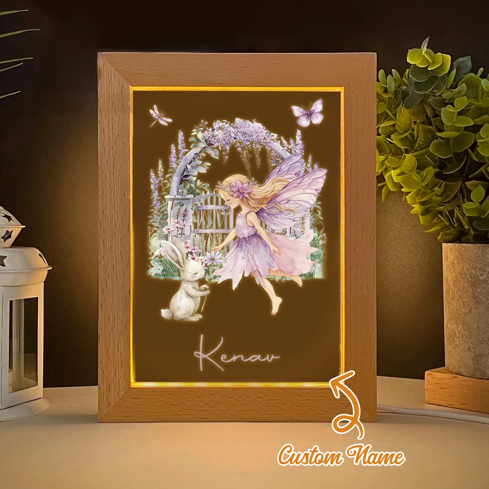 

Purple Princess LED Night View Photo Frame Personalized Gift Family Living Room Bedroom Dining Room Home Decor