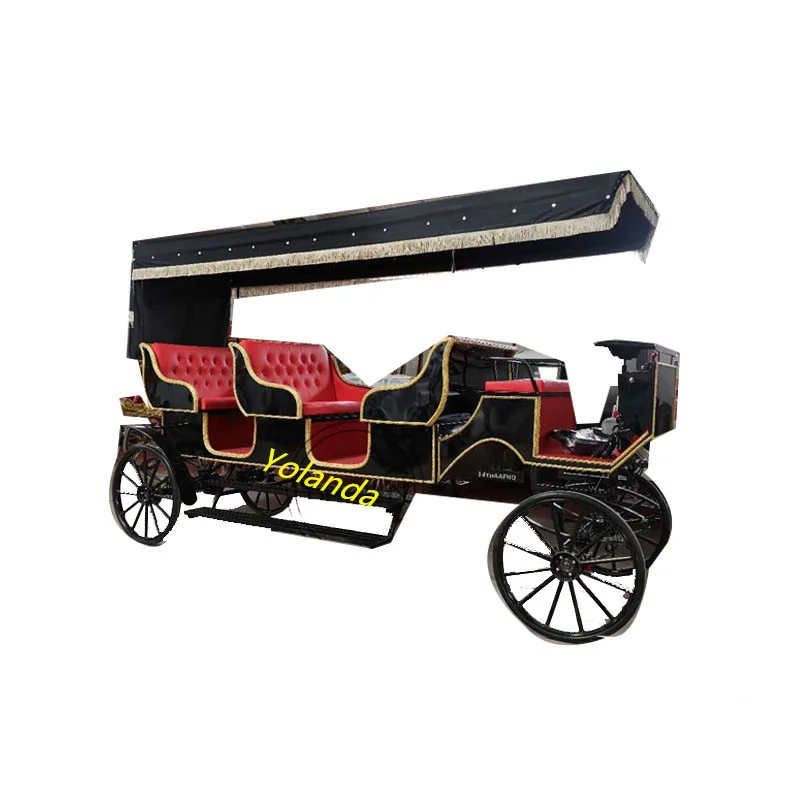 

European Style Carriage Luxury Royal Cart for Sale/Wedding Horse Carriage Exported to America England Rickshaw