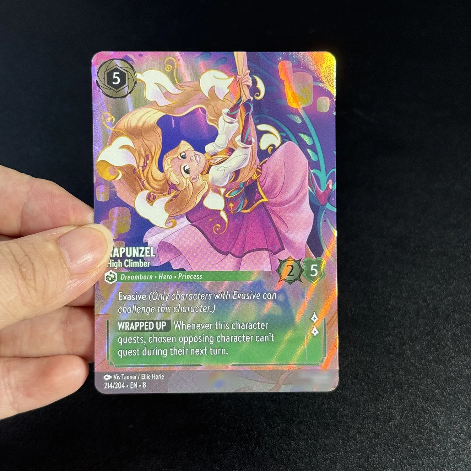 로르카나 엔찬티드 포일 프록시 보드게임 카드 제이파르의 왕좌 TCG 라푼젤 캡틴 후크 밤비 스티치 컬렉션용 (8장)
