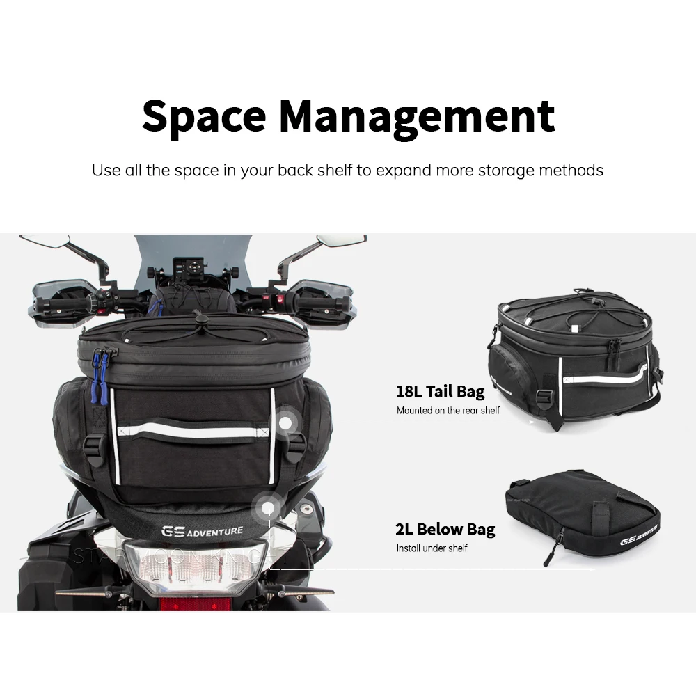 For BMW R1250GS R1200GS F850GS F750GS R 1200 GS LC ADV Adventure 1250 Motorcycles Accessories Tail Bags For Luggage Rack