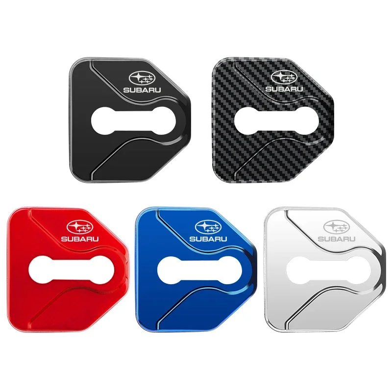 4pcs Car Door Lock Protective Cover For SUBARU WRX STI Forester Impreza Legacy Outback BRZ Car Accessories