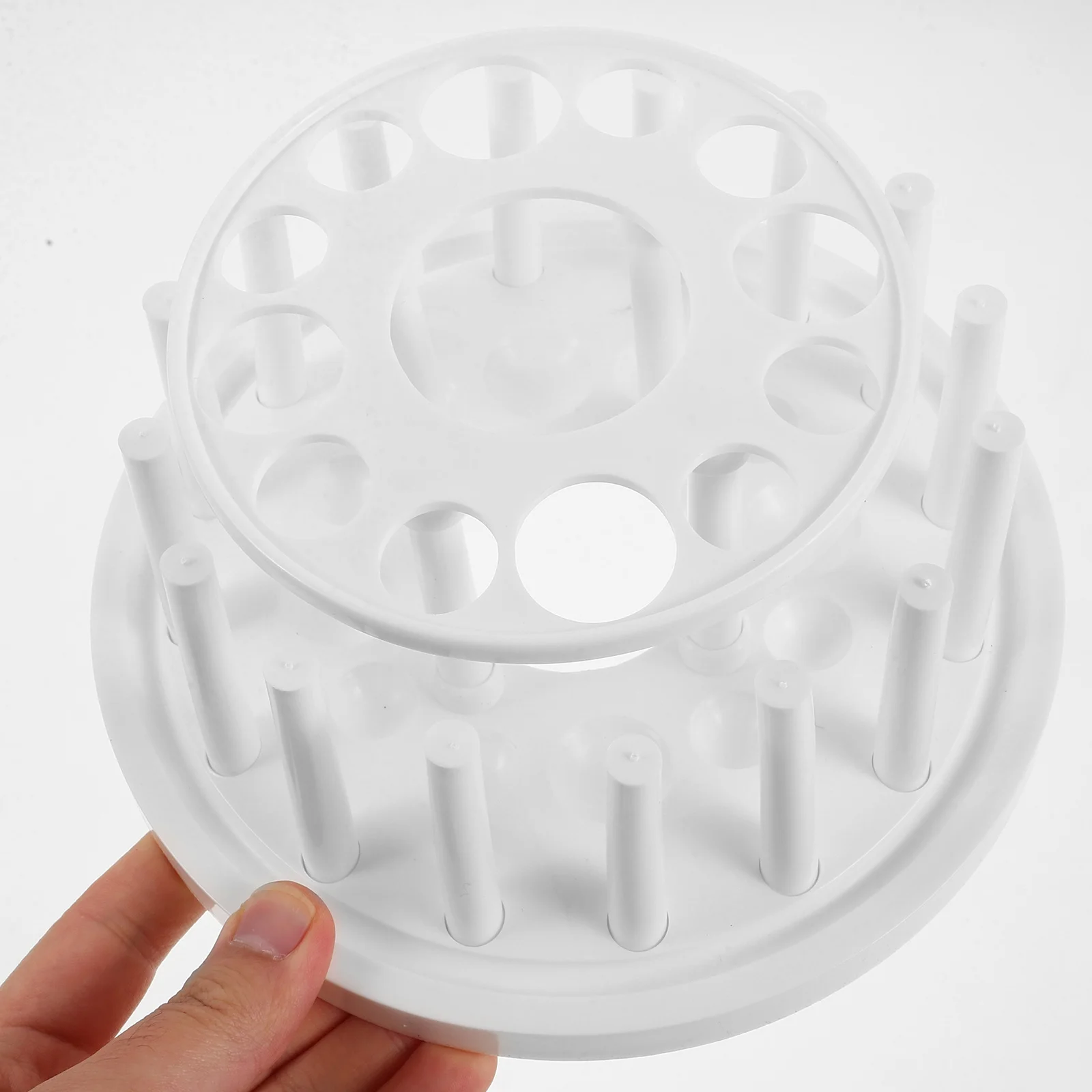 

Plastic Test Tube Rack Reusable Tube Holder For Laboratory Lightweight Durable Storage Organizer Stand