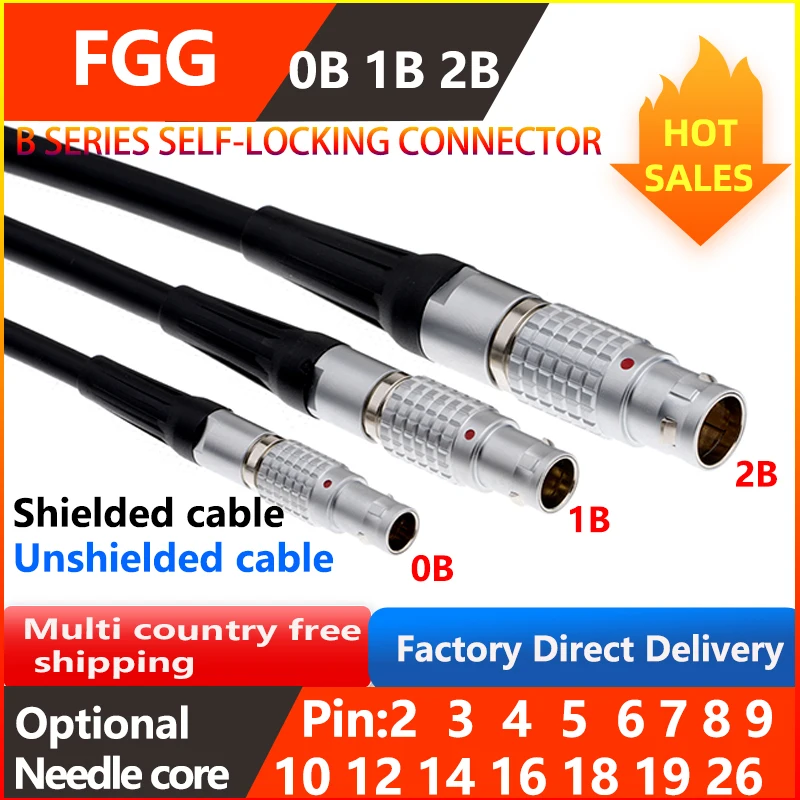 

FGG.0B.1B.2B. Cable-equipped high-end plug. Suitable for military, medical., industrial, and new energy sectors