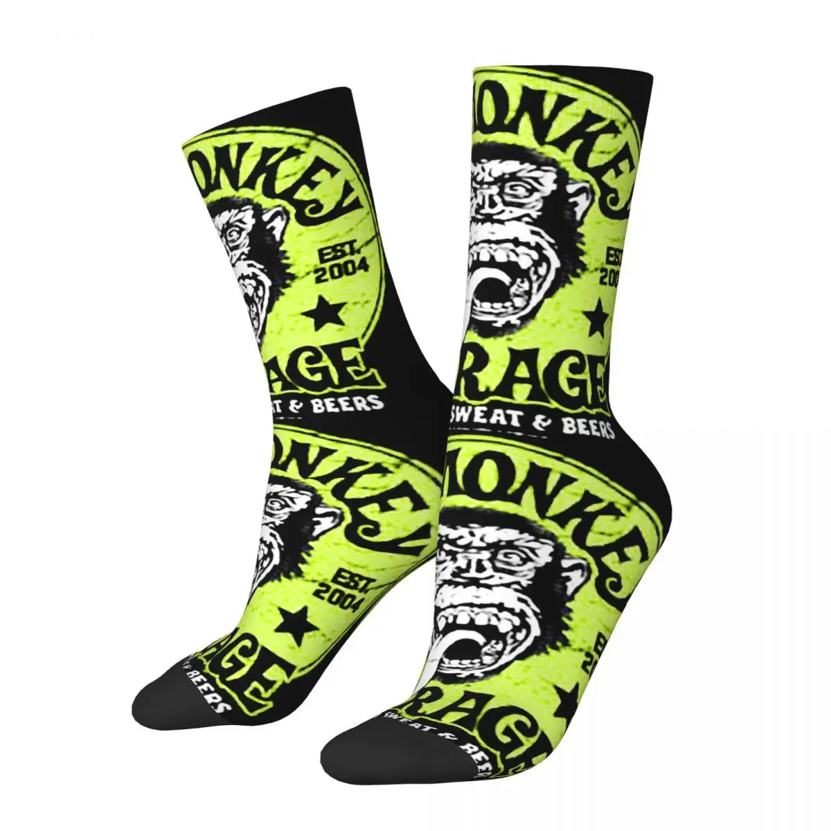 Gas Monkey Garage funny animal Unisex Winter Socks Hip Hop Happy Socks Street Style Crazy Sock