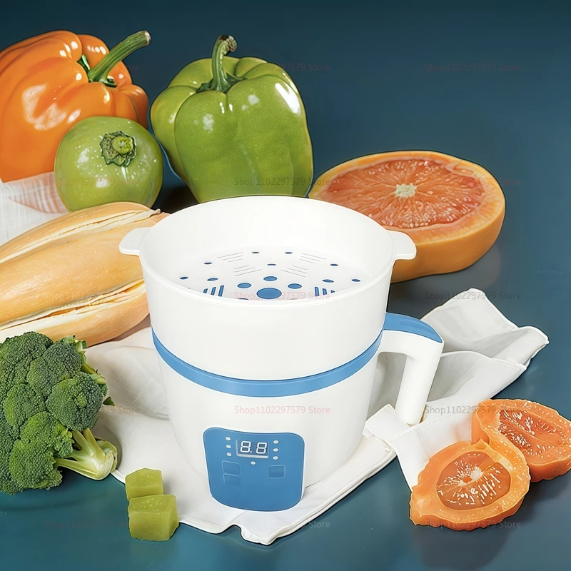 وعاء تسخين كهربائي يتسع لـ 1-2 أشخاص متعدد الوظائف غير لاصق لطهي الأرز وعاء الحساء والبيض وأجهزة المطبخ المدمجة