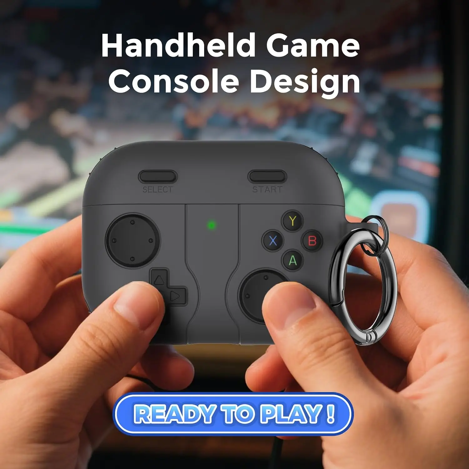 Soft Silicone Case for AirPods Pro 3//Pro 2/Pro/4 Game Console Design with Cleaner Kit & Keychain For AirPods Pro3/For AirPods 4