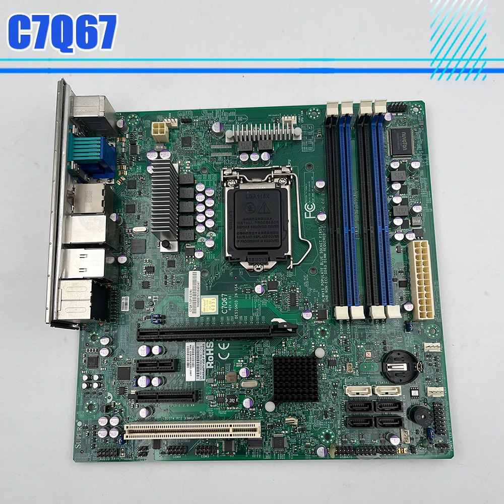 Server Motherboard 2nd Generation Core i3 i5 i7 Series LGA1155 DDR3 PCI-E 2.0 C7Q67