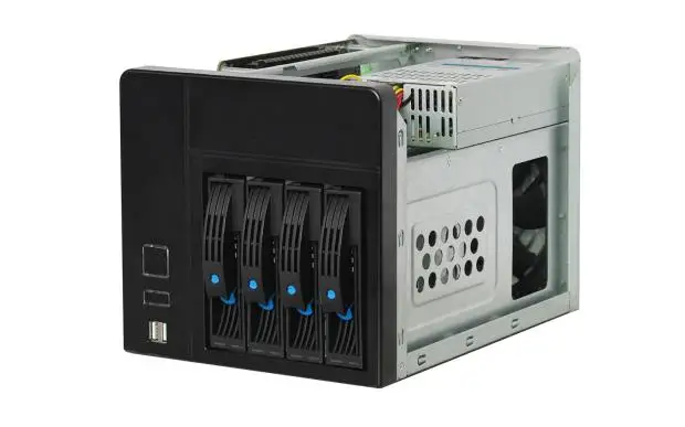 for 4-bay NAS storage desktop office computer server ITX interstellar snail hot swappable chassis