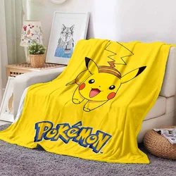 Pokémon Pikachu Psyduck Printed Blanket for Home Travel Soft and Comfortable Blanket for Adults and Children Summer Blanket