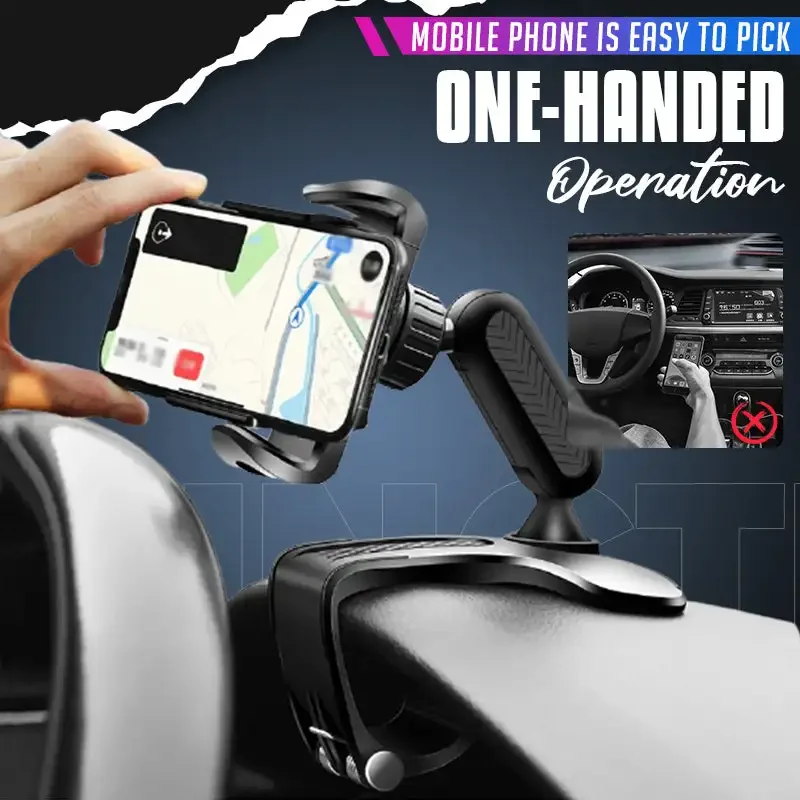 360 Degree Multifunctional Car Dashboard Mobile Phone Holder For Car Adjustable Rotate Suitable For 4 To 7 Inch Smartphones