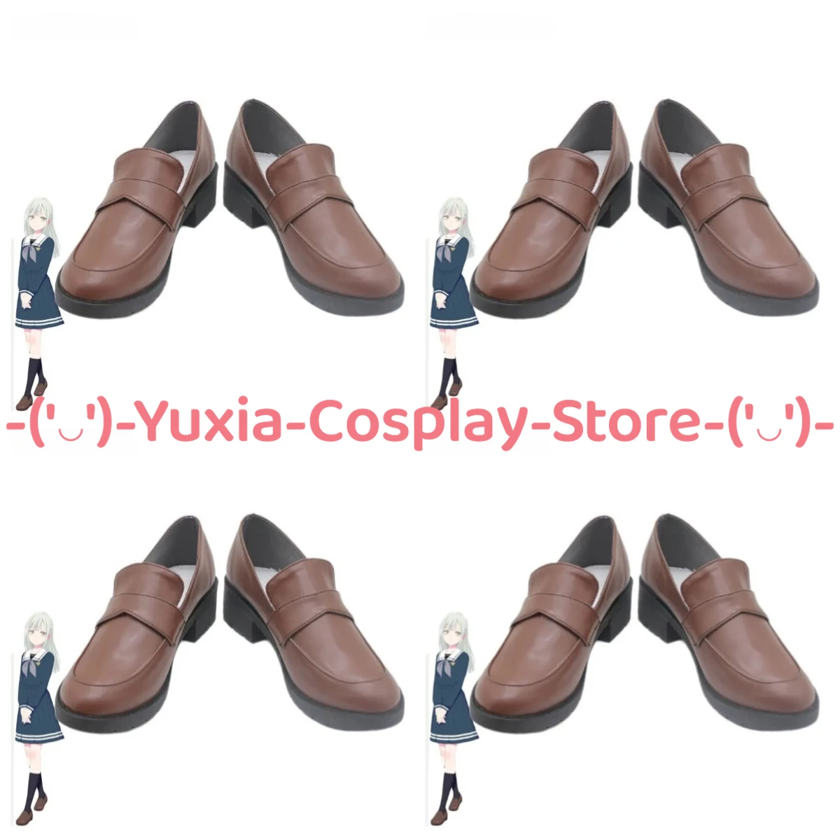 Yuxiacosplay! BanG Dream! Wakaba Mutsumi Cosplay Shoes Anime Character Prop PU Leather Boots Halloween Carnival Party Costume