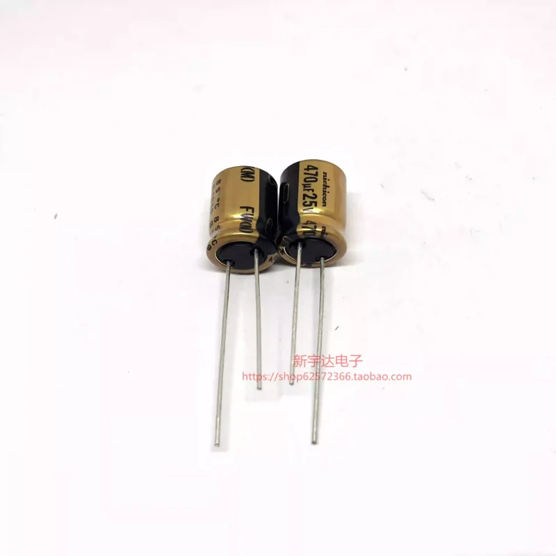

10-100PCS 25V470UF 10X12.5 Nichicon FW Fever Audio Gold Shell Electrolytic Capacitor 470UF 25V