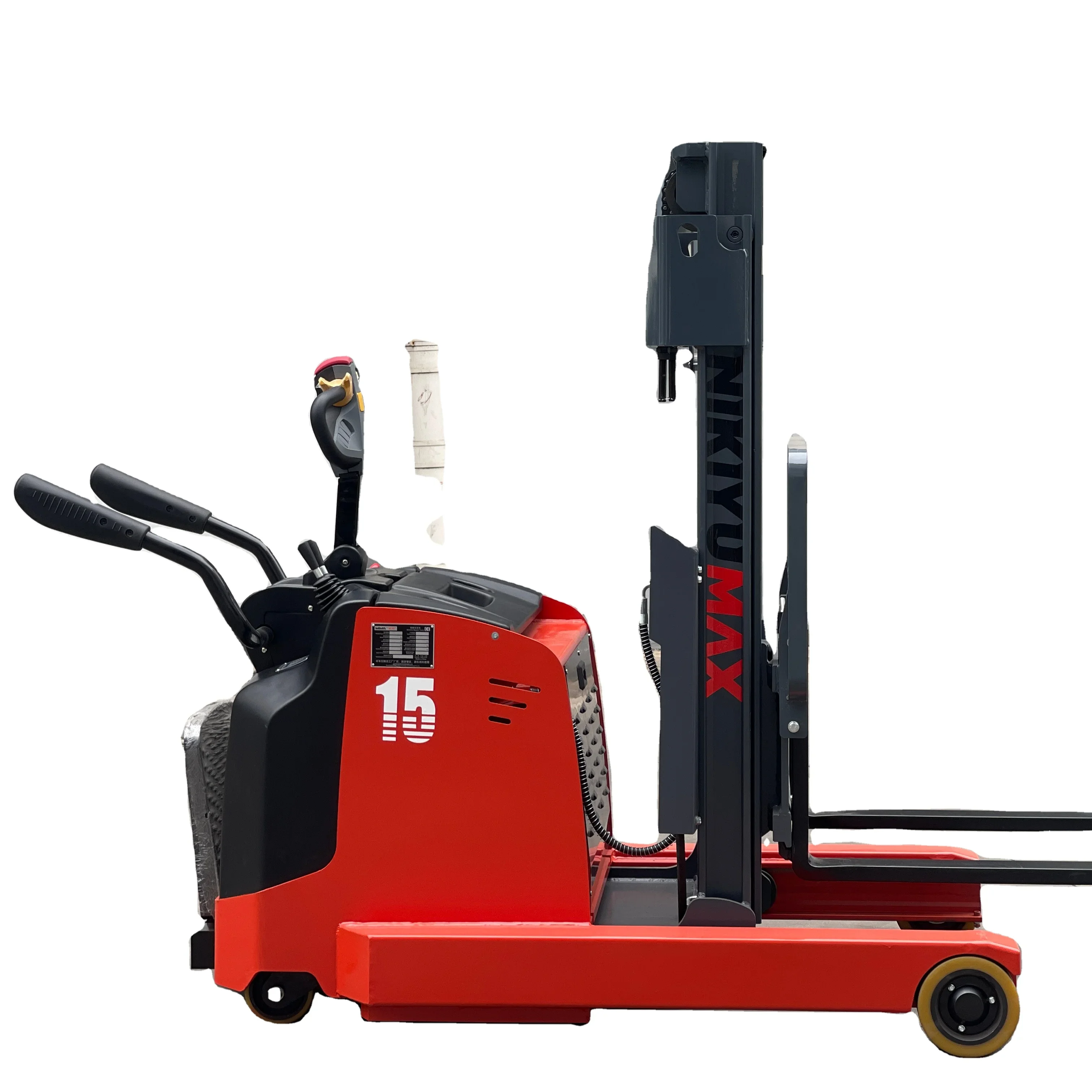 

Walkie Electric Stacker Truck Walkie Full Electric Pallet Stacker agv Forklift 1.5 ton