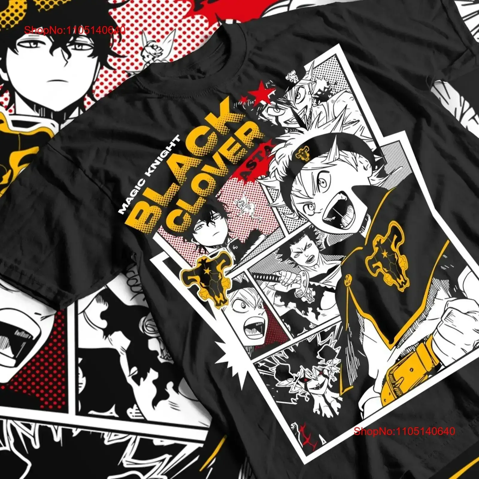 Black Clover Graphic Tshirt Asta Yami Sukehiro Yuno Print Tee Hot Anime Harajuku T-Shirt Luck Voltia T-shirt Cotton Oversized T view 3