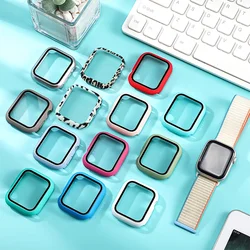 Tempered Glass+Case For Apple Watch Series 10 42mm 46mm 45mm 41mm 44mm 38-40mm PC bumper Screen Protector series 9 8 7 6 5 4 se
