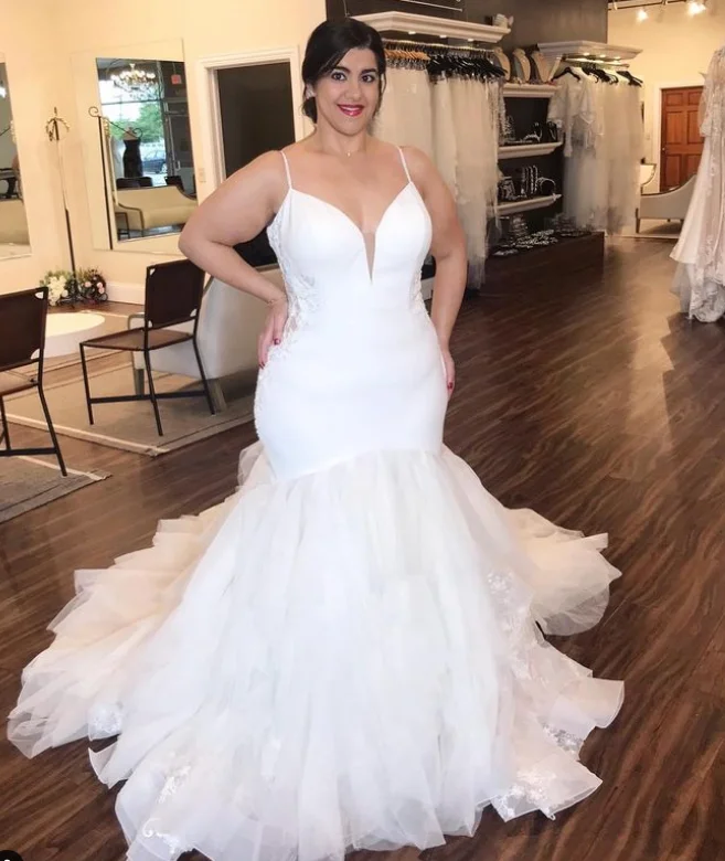 Robe de Mariée Blanche de Grande Taille en Dentelle et Tulle, Magnifique, Sirène, Trompent, Patients de Campagne, Sexy, Dos aux, Mariée Japonaise, Nouvelle Collection 2023