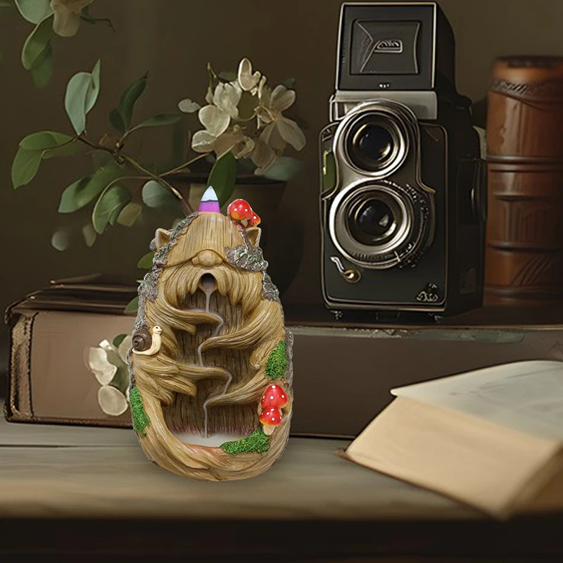 【HGPB】Tree Elf Fragrance Waterfall Reverse Flow Aromatherapy Effect Unique Landscape Home Decoration Ornaments Gift